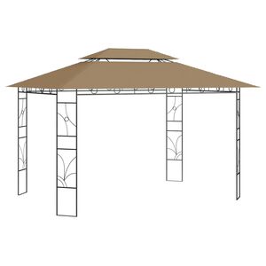 vidaXL Paviljon 4x3x2,7 m taupe 160 g/m&sup2;