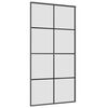 vidaXL Drsna vrata z opremo 102,5x205 cm ESG steklo in aluminij