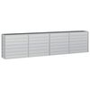 vidaXL Visoka greda 320x40x77 cm pocinkano jeklo srebrna