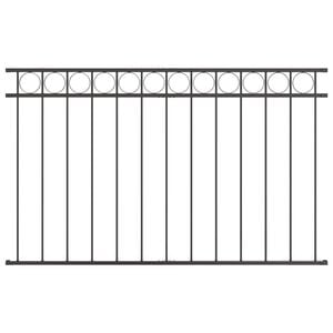 vidaXL Element Ograje ASSEN Siva 170 x 100 cm Jeklo