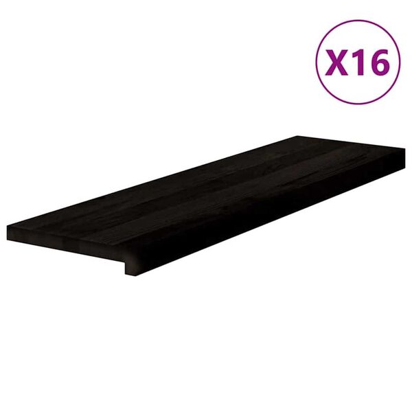 vidaXL Podloge za stopnice 16 kosov rjave 90x25x2 cm trdna hrastovina