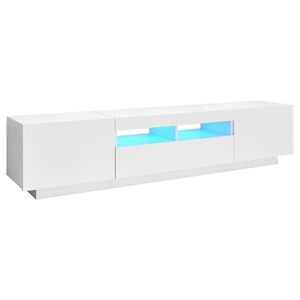 vidaXL TV omarica z LED lučkami bela 180x35x40 cm