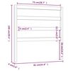 vidaXL Posteljno vzglavje črno 81x4x100 cm trdna borovina