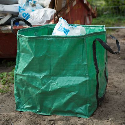 Nature Vrtna vreča za odpadke kvadratna zelena 252 L