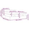 vidaXL Otomanski posteljni okvir z vzmetnicami siv 180x200 cm blago