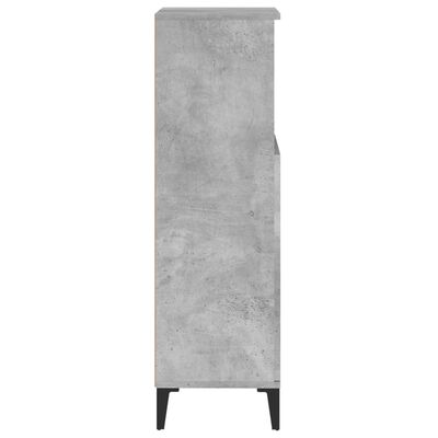 vidaXL Kopalniška omarica betonsko siva 30x30x100 cm inženirski les