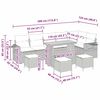 vidaXL Vrtna sedežna garnitura z blazino 12 pcs Siva poli ratan