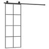 vidaXL Drsna vrata z opremo 76x205 cm ESG steklo in aluminij
