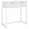vidaXL Konzolna mizica bela 72x35x75 cm jeklo