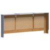 vidaXL Pokrov za radiator MDF siv 205 cm