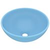 vidaXL Razko&scaron;en umivalnik okrogel mat svetlo moder 32,5x14cm keramičen