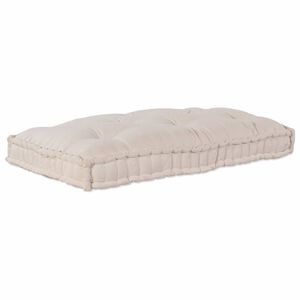 vidaXL Blazina za paletni kafi Krem 120 x 80 x 12 cm Blago