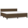vidaXL Box spring postelja z vzmetnico temno rjav 200x200 cm blago