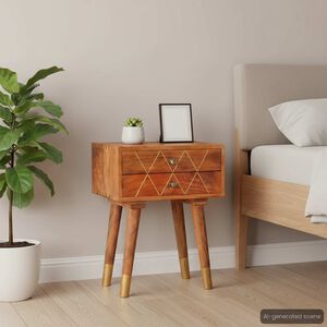 vidaXL Nočna omarica 43x30x58 cm trden mangov les