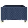 vidaXL Cvetlično korito s kolesi modro sivo 150x80x54 cm PP