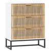 vidaXL Komoda bela 60x30x75 cm inženirski les
