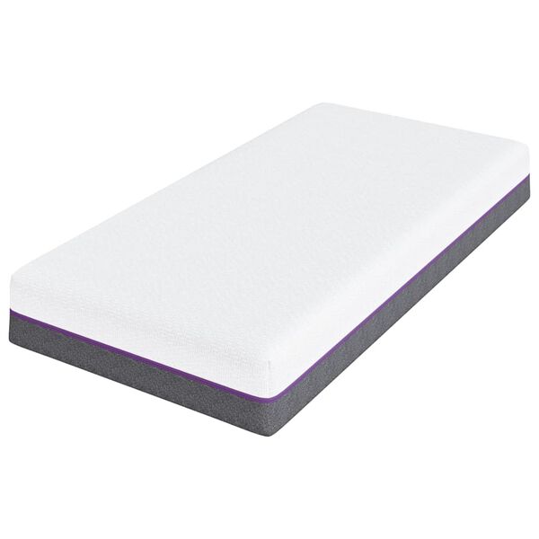 vidaXL Vzmetnica Bela in siva 80 x 160 cm žakardna tkanina