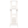 vidaXL Stojalo za rastline belo 104,5x25x77,5 cm trdna borovina