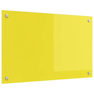 vidaXL Kuhinjski panel Rumena 80 x 50 cm kaljeno steklo