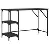 vidaXL Pisalna miza črna 120x50x75 cm kovina in inženirski les