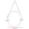 vidaXL Stensko ogledalo s trakom črno &Oslash; 55 cm