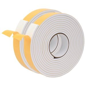 vidaXL Samolepilni pena trak 2 pcs Bela 30mm x 5m CR pena
