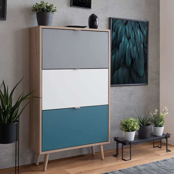 Finori Omarica za čevlje C-uba 42 sonoma hrast in tribarvna