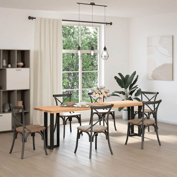 vidaXL Noge za konzolno mizico v obliki črke T, 2 kosa, črne, 38x25x(72-73) cm, jeklo