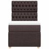 vidaXL Box spring postelja z vzmetnico temno rjava 80x200 cm blago