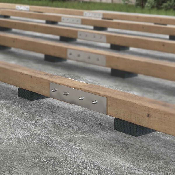 vidaXL Tlak za patio iz gumijskega granulata Črna 9 x 9 x 0,3 cm Guma