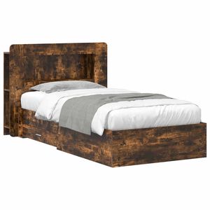 vidaXL Posteljna konstrukcija s prostorom za shranjevanje 75 x 190 cm
