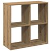 vidaXL Pregrada s knjižno omaro artisan hrast 69,5x29x69,5 cm inž. les