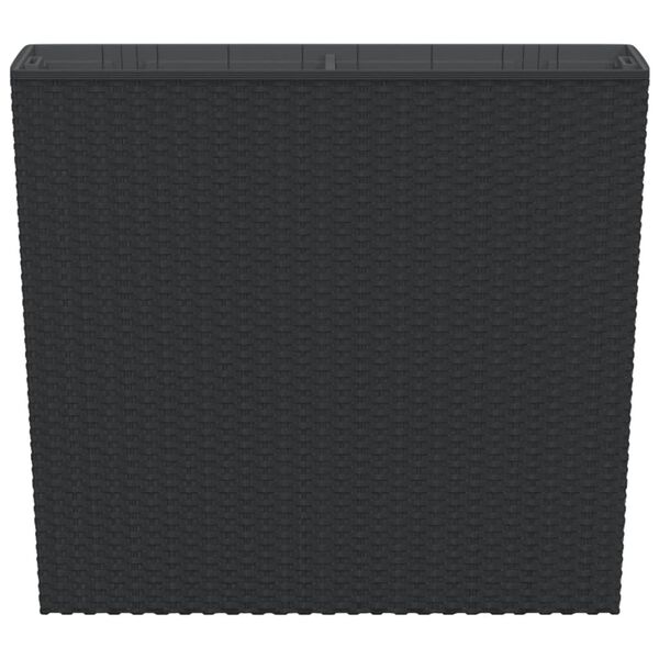 vidaXL Korito z odstranljivo notranjostjo antracit 12 / 44 L PP ratan