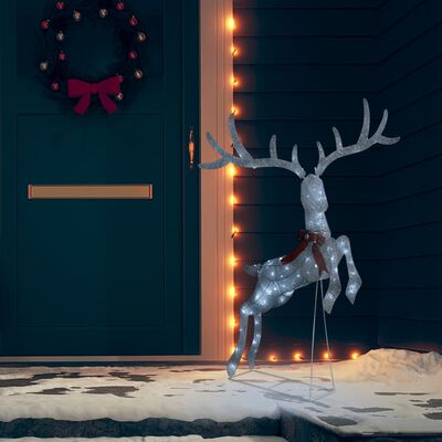vidaXL Božični leteči severni jelen 120 LED lučk bel hladno bel