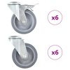 vidaXL Gibljiva kolesa z luknjami za sornik 12 kosov 100 mm