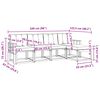 vidaXL Zunanja garnitura za sedenje z blazino 5 pcs Naravna in smetana