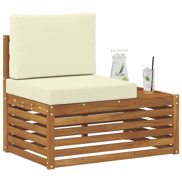 vidaXL Zunanji konec kavča Naravna 91 x 63 x 73 cm Masiven les akacije