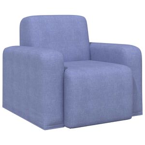 vidaXL Fotelj Jeans modra Blago