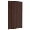 vidaXL Stre&scaron;ni panel 12 kos Rjava 80 x 45 cm Pocinkano jeklo
