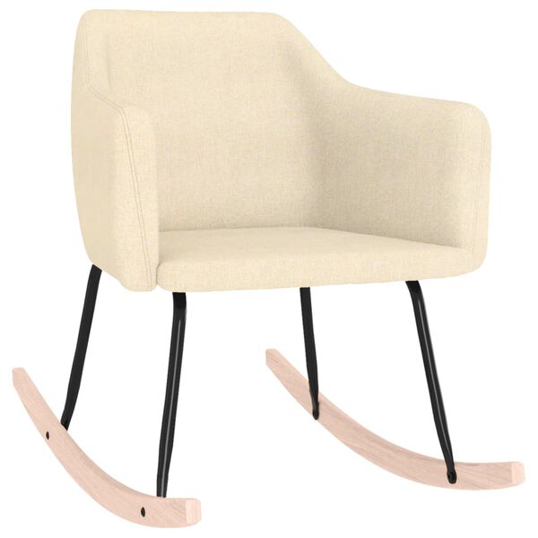 vidaXL Gugalni stol krem blago