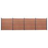 vidaXL Komplet ograjnih panelov rjav 699x186 WPC
