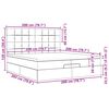 vidaXL Otomanski posteljni okvir z vzmetnicami siv 200x200 cm blago