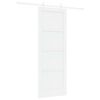 vidaXL Drsna vrata 78 x 211 cm Inženirski les Bela