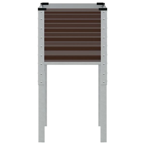 vidaXL Vrtno korito rjavo 45x45x88 cm jeklo