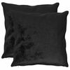 vidaXL Prevleka za blazino 2 pcs HEERLEN Črna 65 x 65 cm Flanel
