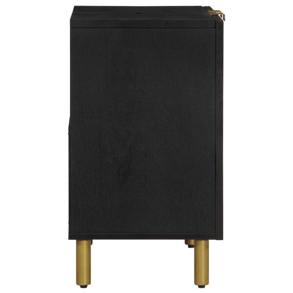 vidaXL Kopalni&scaron;ka omara za umivalnik črna 62x33x58 cm inženirski les