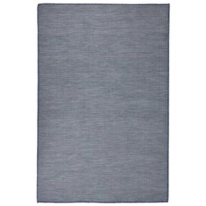 vidaXL Zunanja preproga plo&scaron;čato tkanje 120x170 cm modra