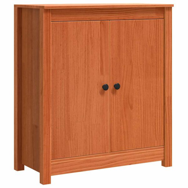 vidaXL Strani šal Voskast rjav 70 x 35 x 80 cm Masivno borovo les