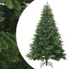 vidaXL Umetno Zložljivo Božično Drevo Zelena 210 cm PVC, PE in jeklo