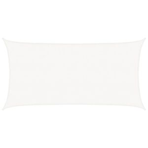 vidaXL Senčno jadro HDPE pravokotno 2x4 m bele barve